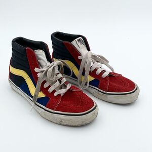 Vans high top lace up color block sneakers women’s size 6 men’s 4 1/2